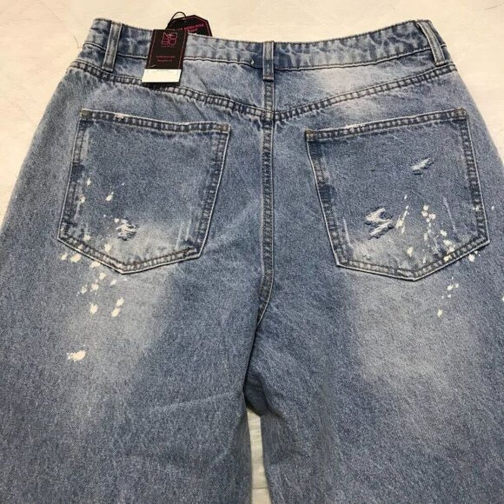 No Boundaries Super High Rise Straight distrerssed jeans size 13 nwt - Picture 7 of 7